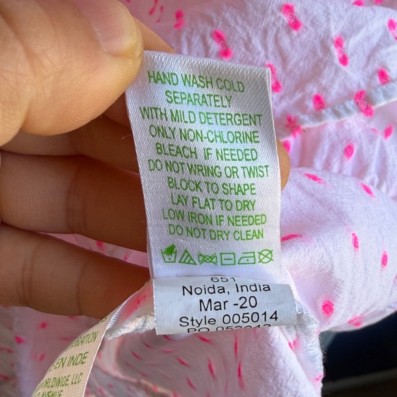 Lilly Pulitzer Kipper Cover-Up Tunic Dress L/XL Tangelo Neon Clip Beach Boho - Picture 9 of 13